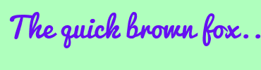Image with Font Color 6610F2 and Background Color AFFFBD